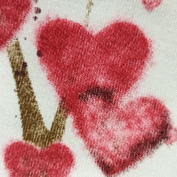 NEW Mac & Belle art to wear painted look heart tree with bicycle scoop neck M - Picture 2 of 11